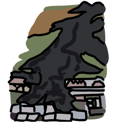a drawing of the Aberfan disaster, coal slurry flooding from a slag heap down onto a small town.
